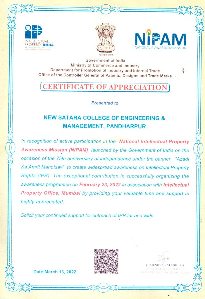 Certificate of Appreciation 